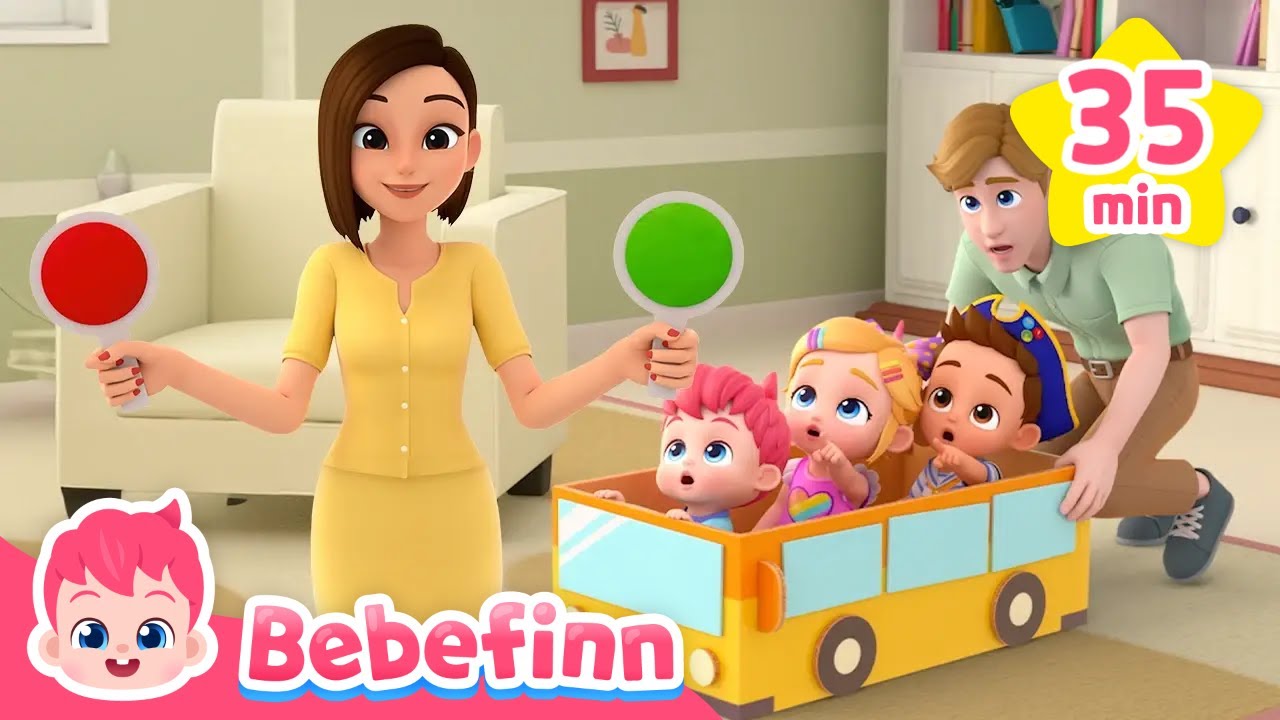 🚌 Wheels on The Bus +More Nursery Rhymes for KidsㅣBebefinn Baby Car