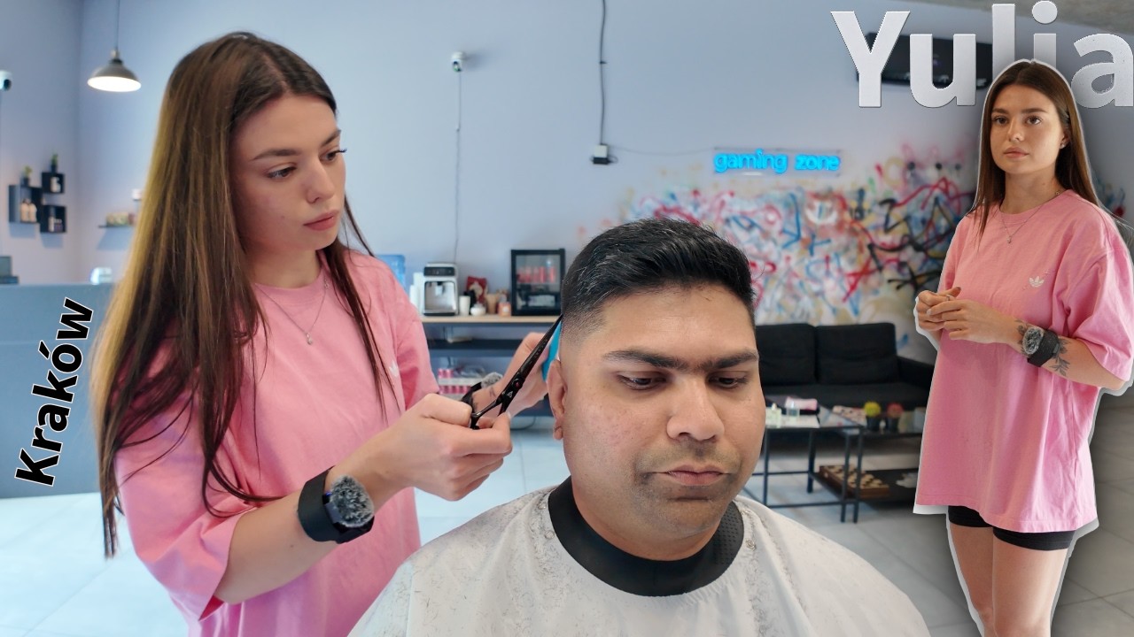 💈SERIOUS SKILLS ✂️ by BUBBLY Lady Barber Yulia 2025 krakow 🇵🇱 🇺🇦 [ASMR]