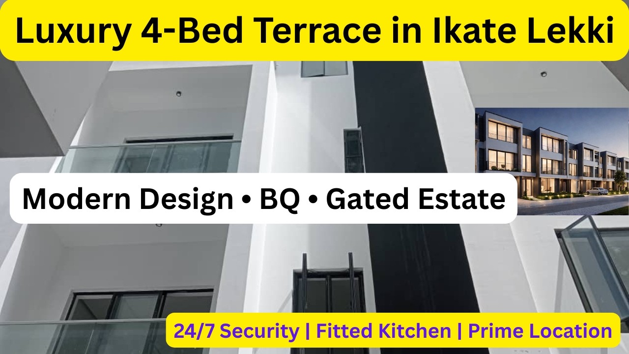 Ikate Lekki: 4-Bedroom Terrace Duplex with BQ for Sale | Luxury Property Tour