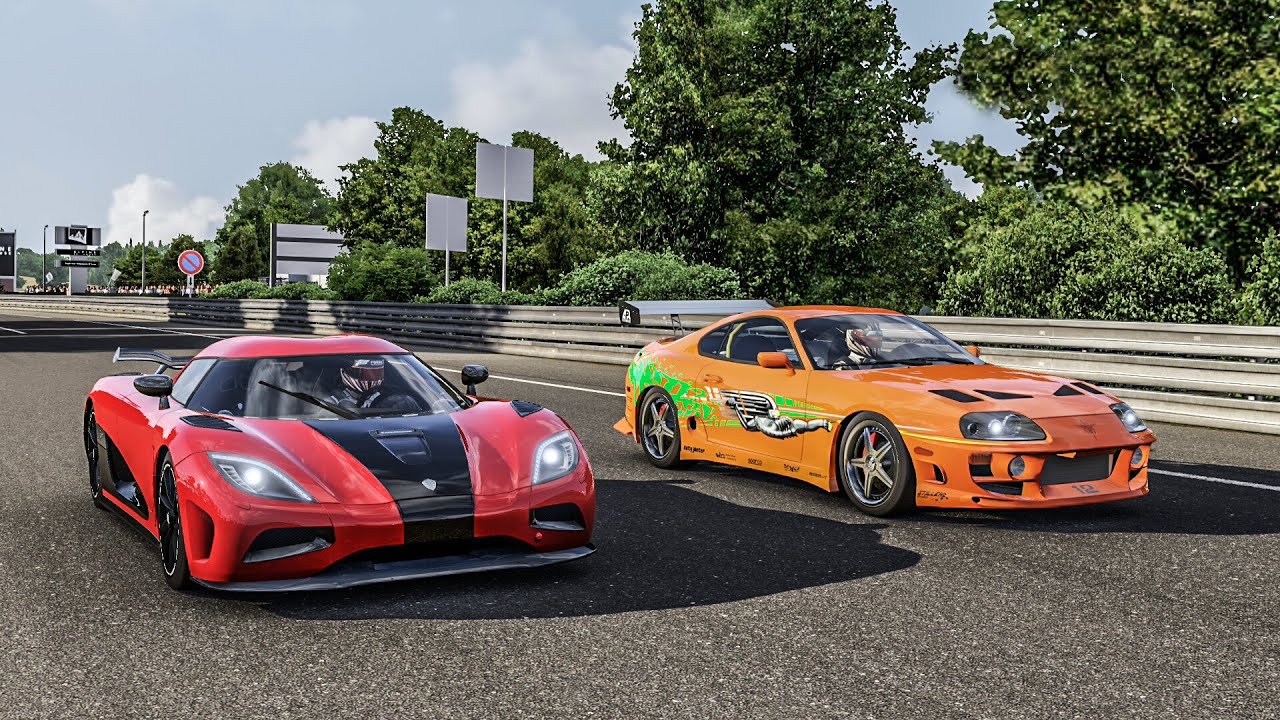 Forza 6 Drag race: F&F Toyota Supra (1200hp) vs Koenigsegg Agera R