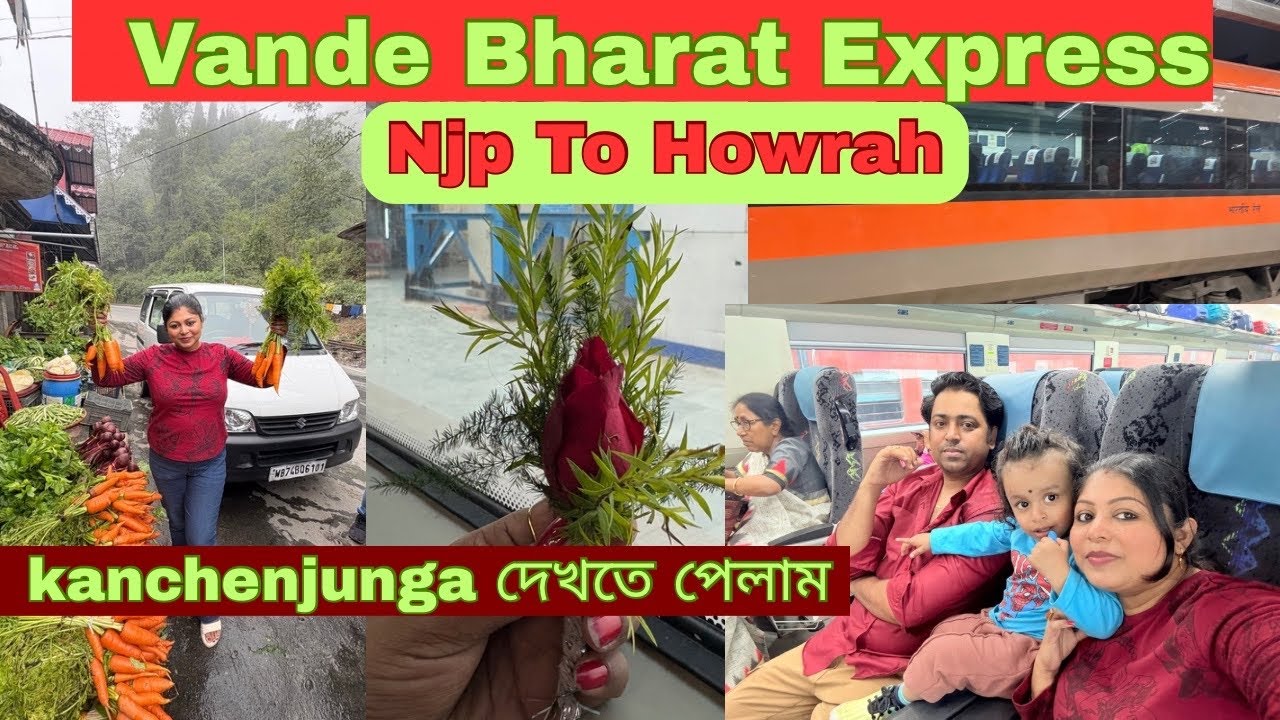 বন্দেভারত ট্রেনে ফার্স্ট টাইম journey,Njp to Howrah Darjeeling এ last day #bandebharatexpress #vlog