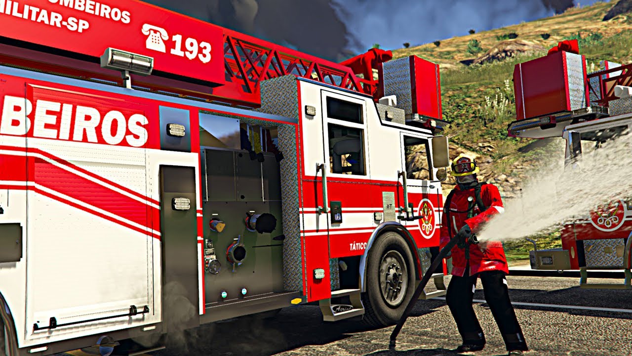 CORPO DE BOMBEIROS COMBATE INCÊNDIO CRIMINOSO - EMERGÊNCIA 24 HS  | GTA 5