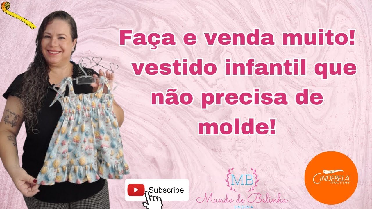 Vestido infantil sem molde!