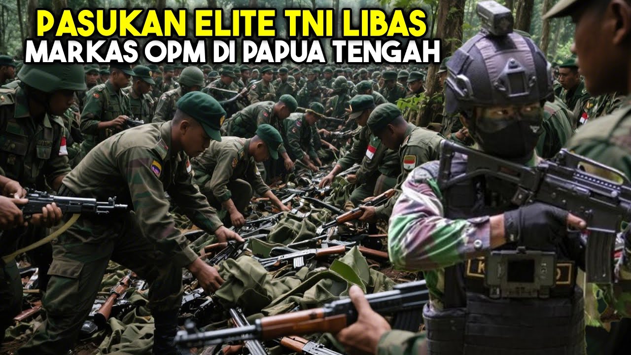 MARKAS OPM DIGEMPUR TNI, PULUHAN ANGGOTA KKB MATI! Tentara Sita Senjata AK 47 Milik OPM Papua