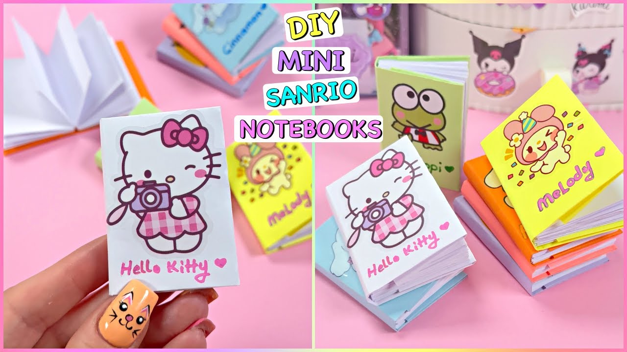 DIY - Mini Sanrio Notebooks -  Cute and Easy