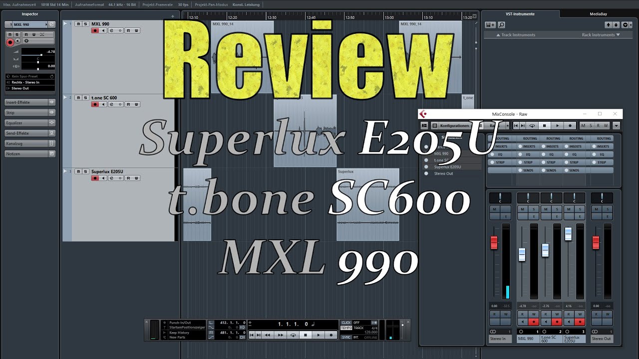 [Hardwaretest] Mikrofonvergleich | Superlux E205U | MXL 990 | the t.bone SC600