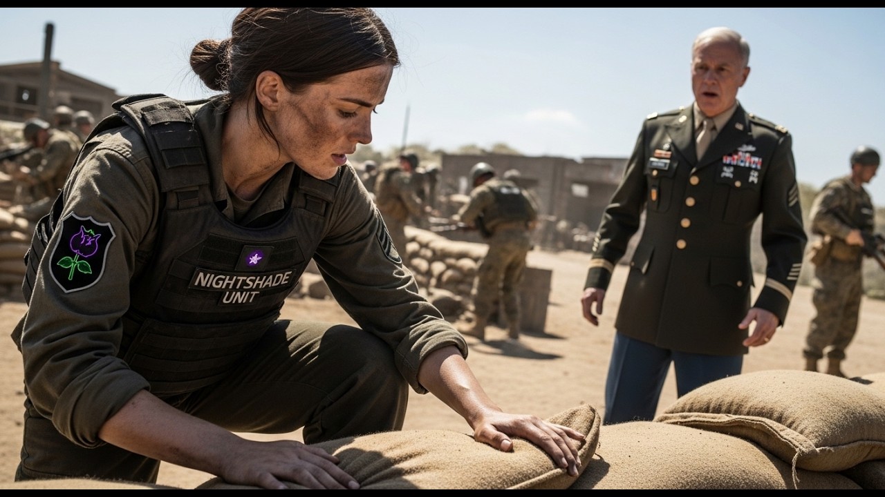 She Was Just Replacing Sandbags — Until the General Recognized the Nightshade Unit Badge on Her Vest