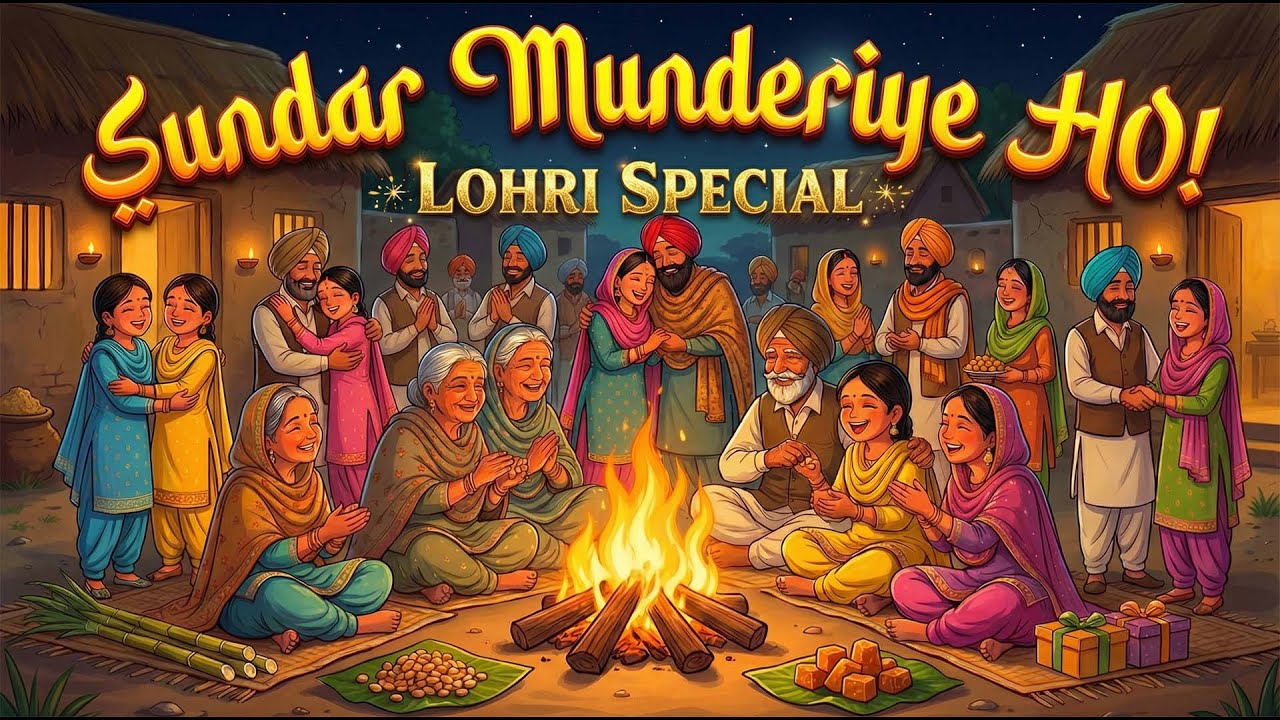 Lohri Special Celebration Song. Sundar Munderiye Hoye!