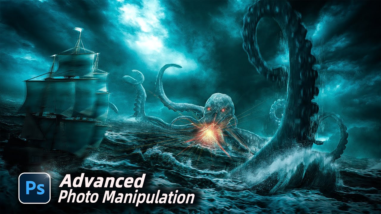 Professional Photo Manipulation | GIANT KRAKEN - Speed Art Tutorial Photoshop