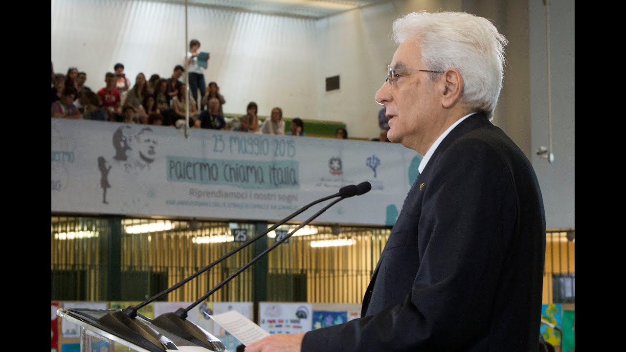 Intervento del Presidente Mattarella 23 Maggio Aula Bunker Palermo