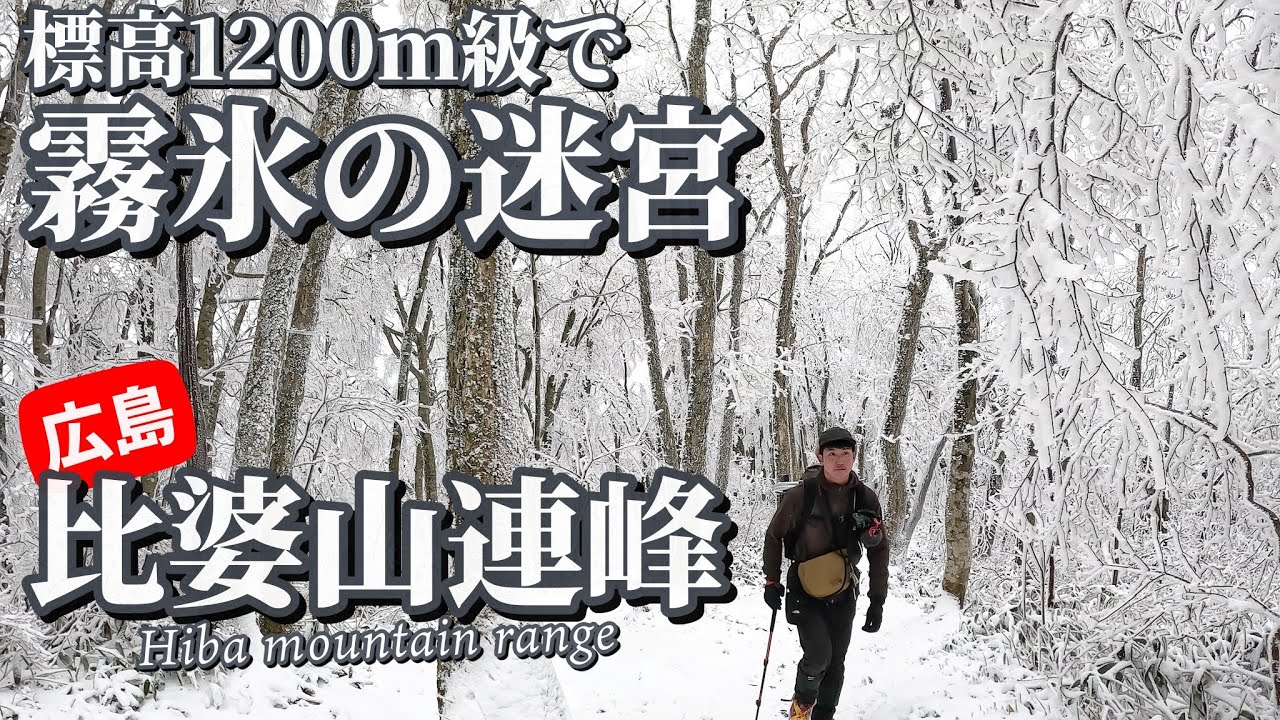 【雪山登山】圧倒的霧氷！中国地方の雪山はやっぱ凄い｜立烏帽子山ｰ比婆山ｰ烏帽子山 周回