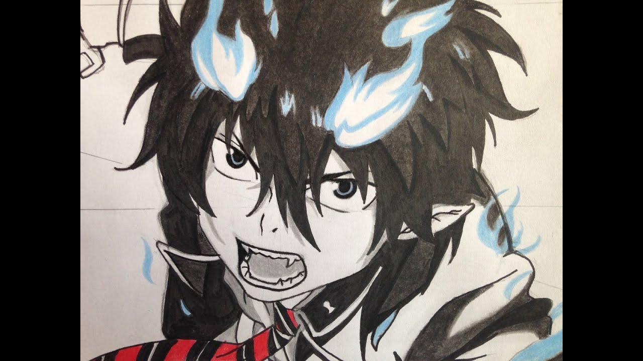 how to draw Rin Okumura (Blue Excorcist)