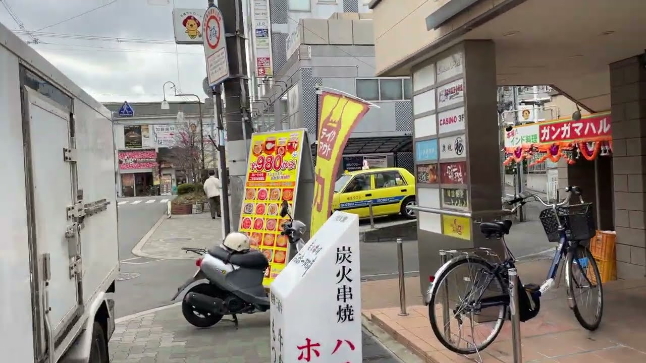 Walking in Japan | Hankyu Ishibashi handai-mae Station to Ikeda City Culture Hall 石橋阪大前駅から池田市民文化会館へ