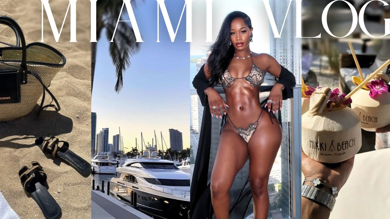 vlog! 24 hrs in miami + girls trip + yacht + dior café + insane nightlife + aerial yoga
