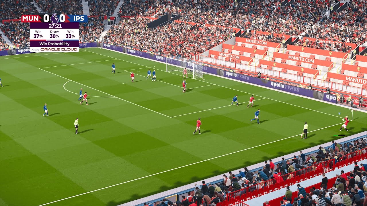 Football Life 2025 + Megapatch v3.1 Gameplay EPL Full MOD. Manchester United vs Ipswich Town.
