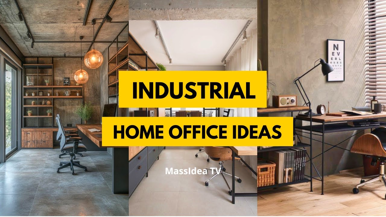 40+ Industrial Home Office Ideas for a Productive Workspace