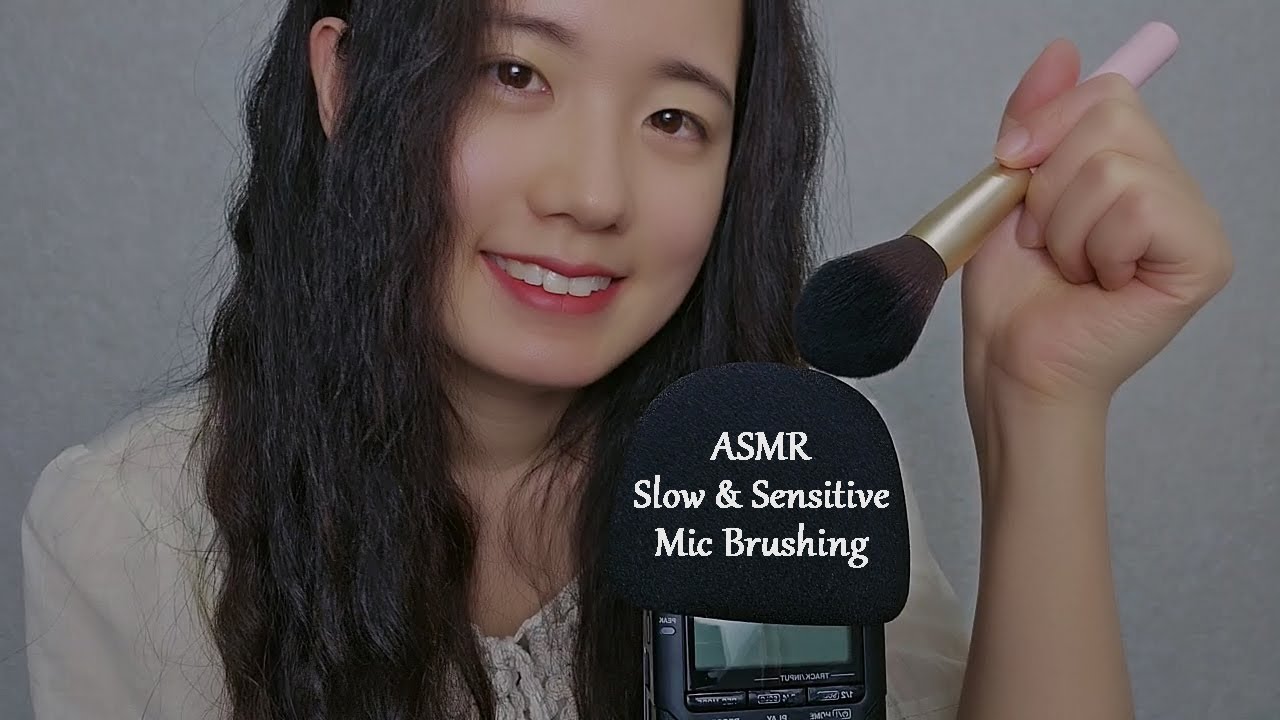 ASMR Sensitive & Slow Mic Brushing ✨ Foam Cover, No Talking, 1 hour
