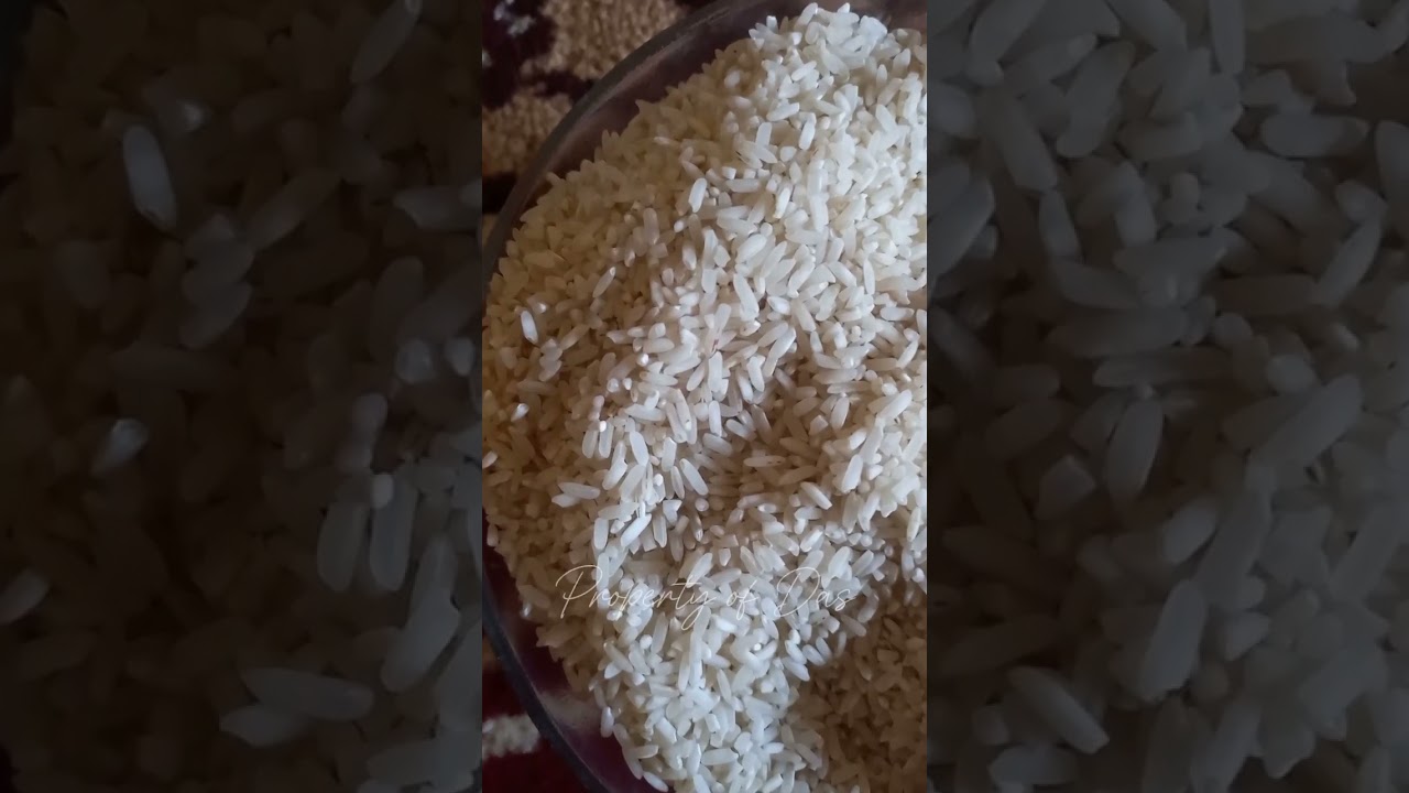 ASMR Raw rice eating | ASMR makan beras mentah | beras lokal beras warung | broken grain rice