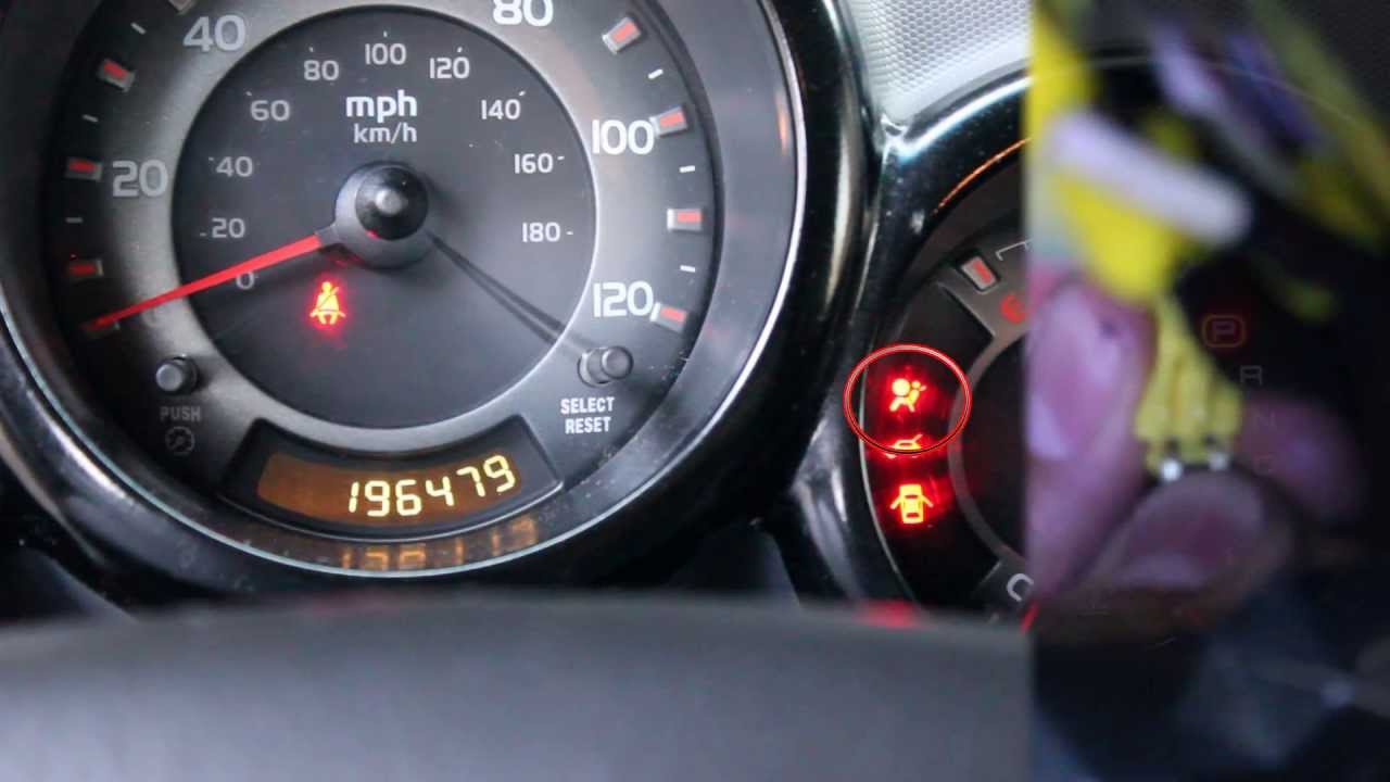 Как отключить индикатор подушки безопасности Honda Element
