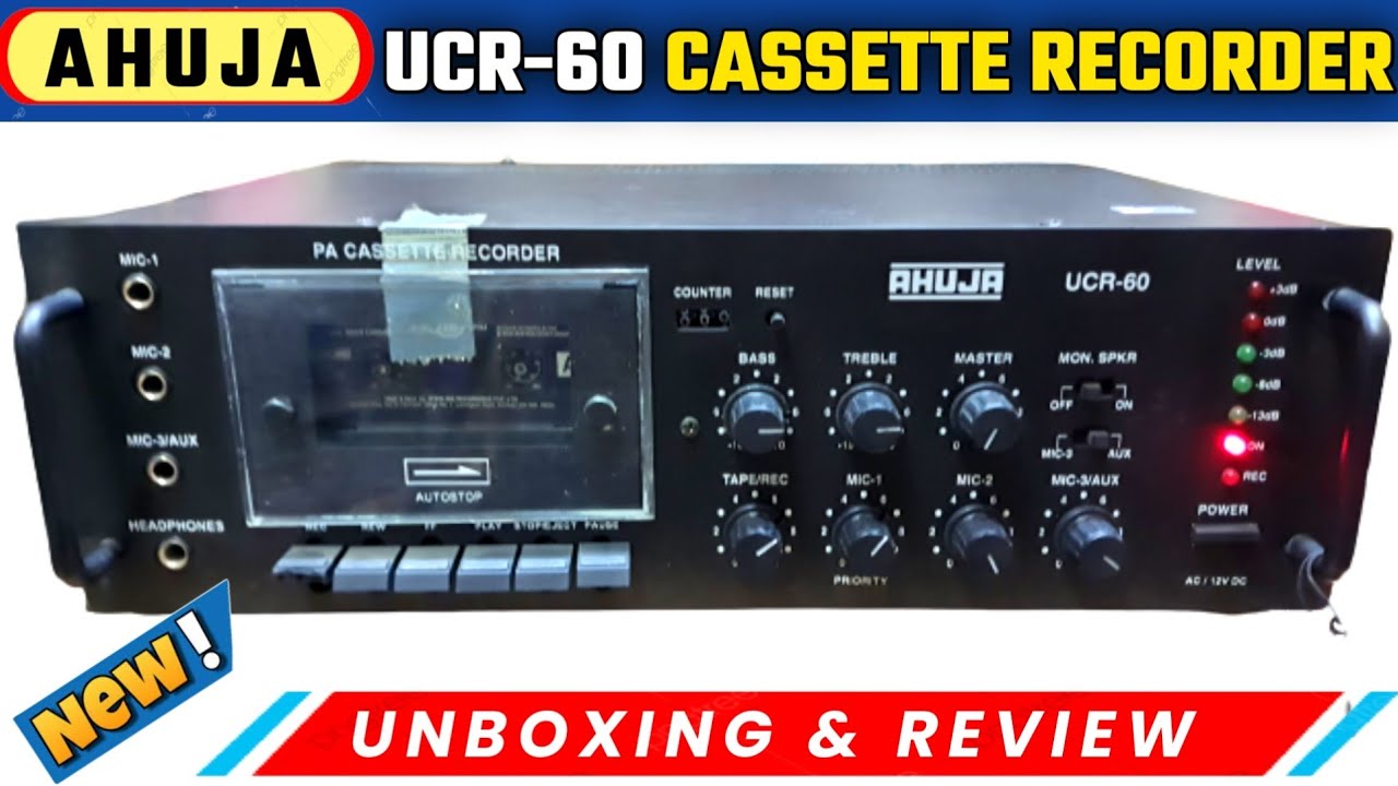 Brand New Ahuja UCR 60 Cassette Player with Recorder Unboxing and Review । Ahuja UCR 60 Cassette Amp