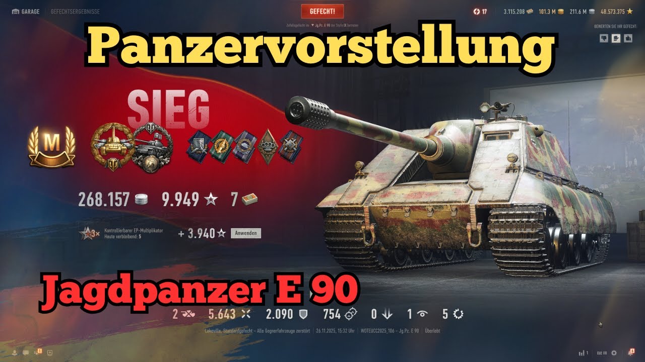 Panzervorstellung Jagdpanzer E 90 [World of Tanks]
