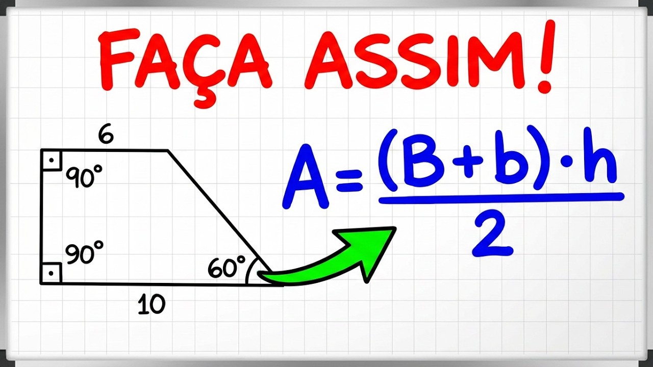 Calcule a Área do Trapézio Retângulo