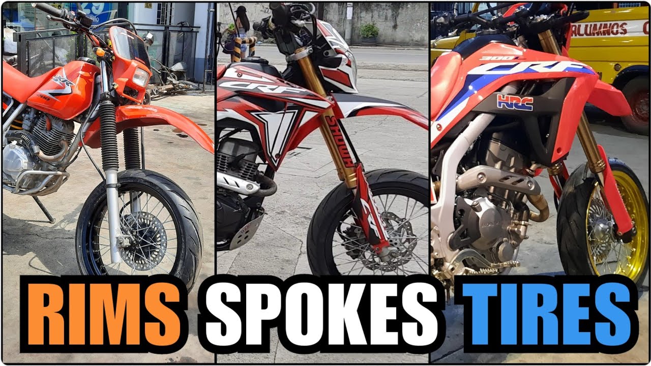 Детали для переоборудования мотоциклов MOTARD - XR200 - CRF150L - CRF300L - Диски, спицы, выносы ...