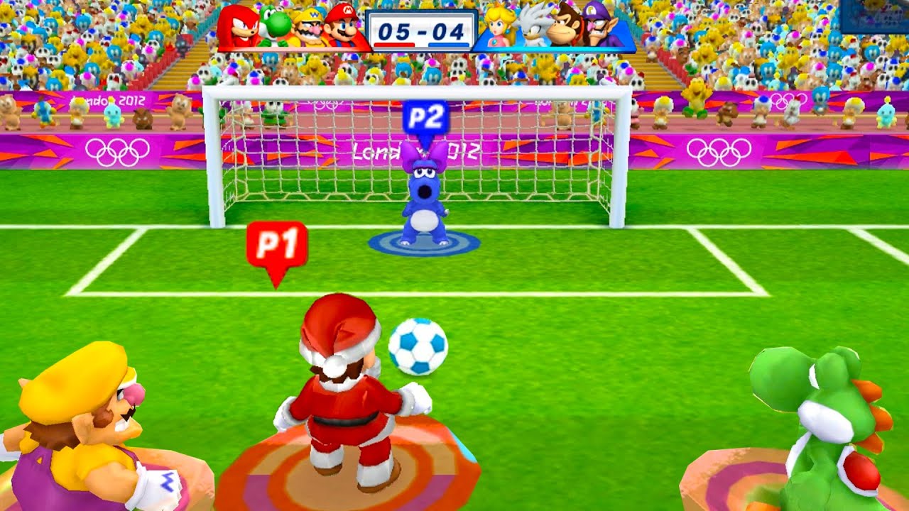 2 Player Team P1 Mario , Wario , Yoshi , Knuckles  vs Team P2 Peach , Silver , Donkey Kong , Waluigi