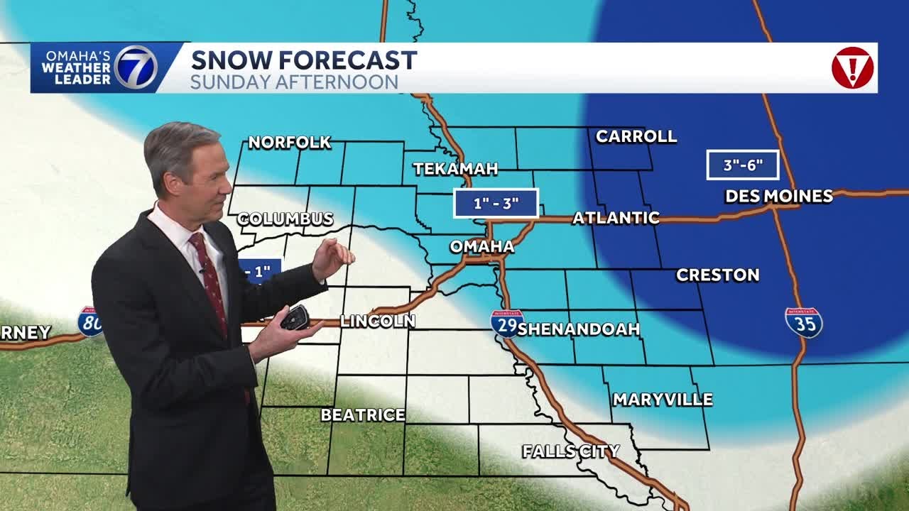 Sunday snow chances for the Omaha area