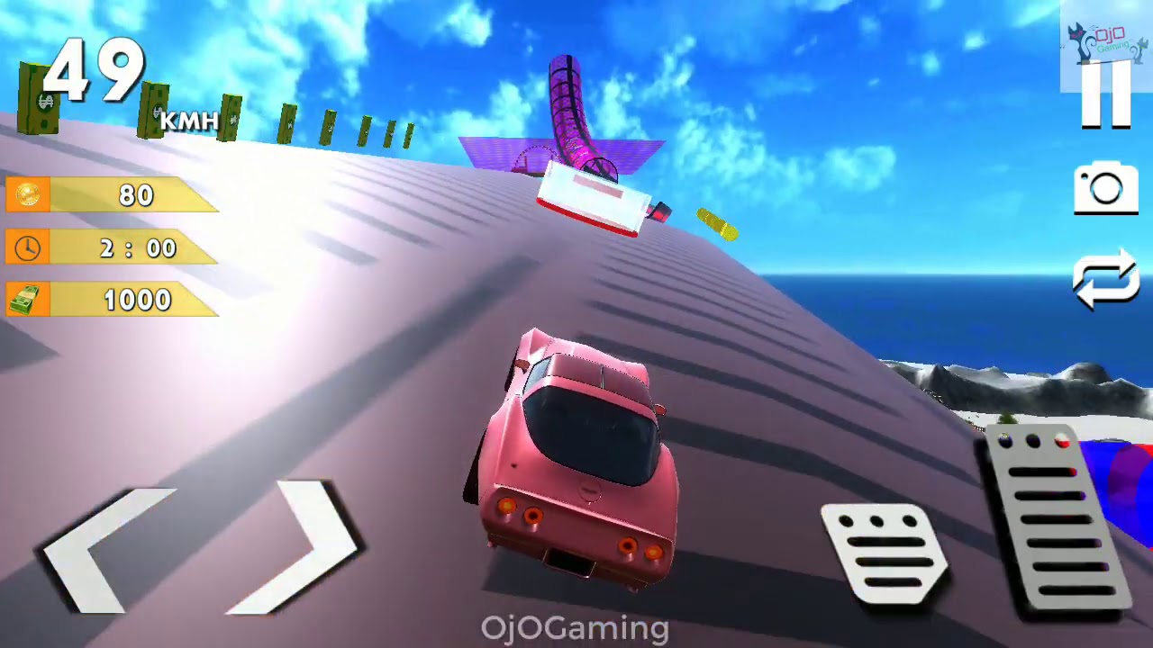 Extreme Stunts GT Racing Car : Mega Impossible Ramp Games Android Gameplay part:01, Level:02