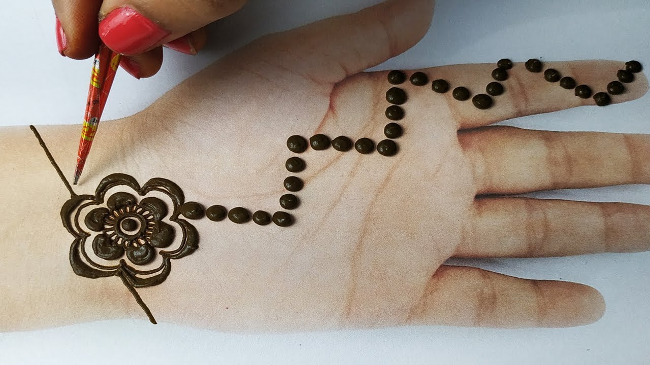 Easy Mehndi Design - Dots Mehndi Design for Beginners - आसान मेहँदी ट्रिक्स- TalentZip