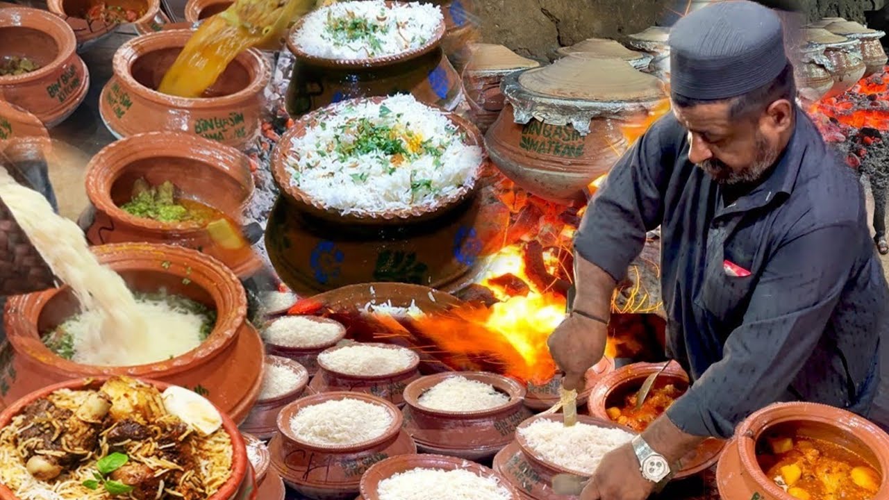 Massive Handi Biryani Cooking Process | Authentic Desi Style Street Food Experience