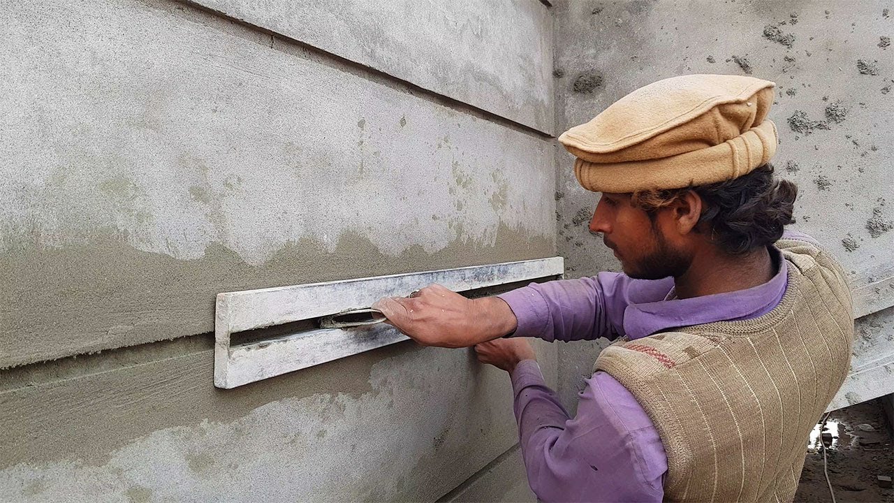 Making Groove Design on a Wall