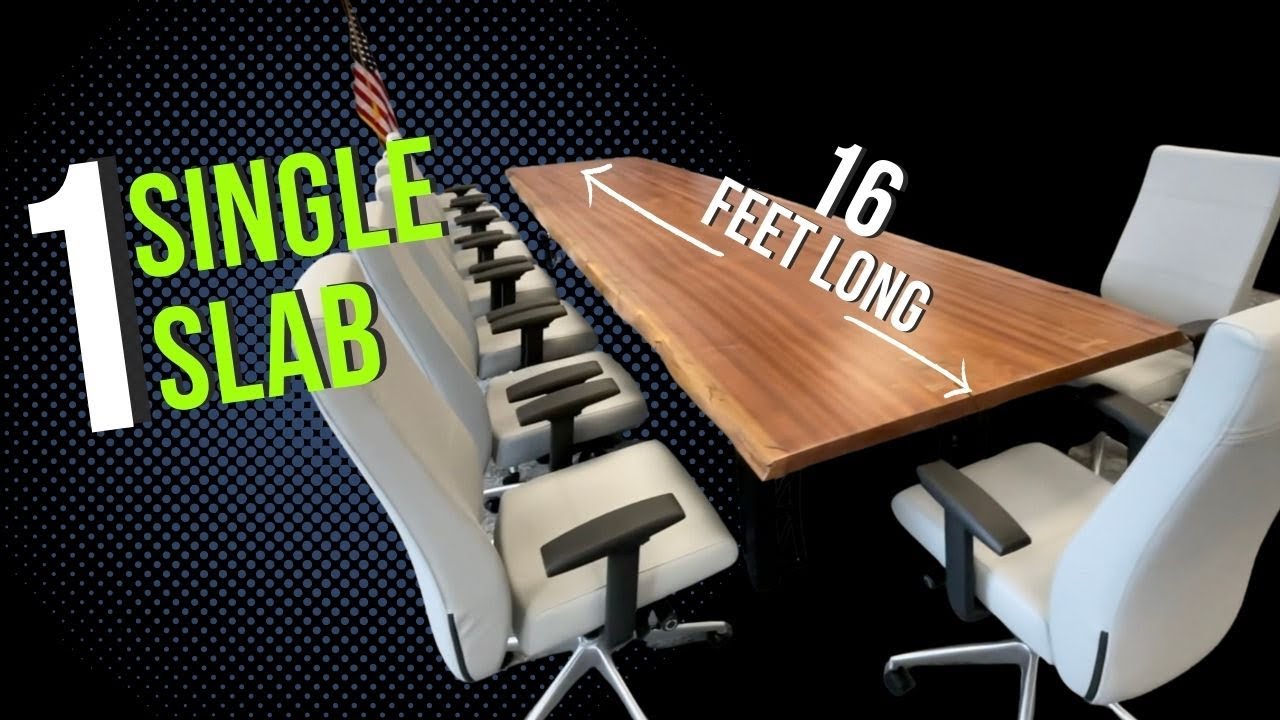 I Made the Biggest Conference Table I've EVER Seen! - Live Edge Furniture