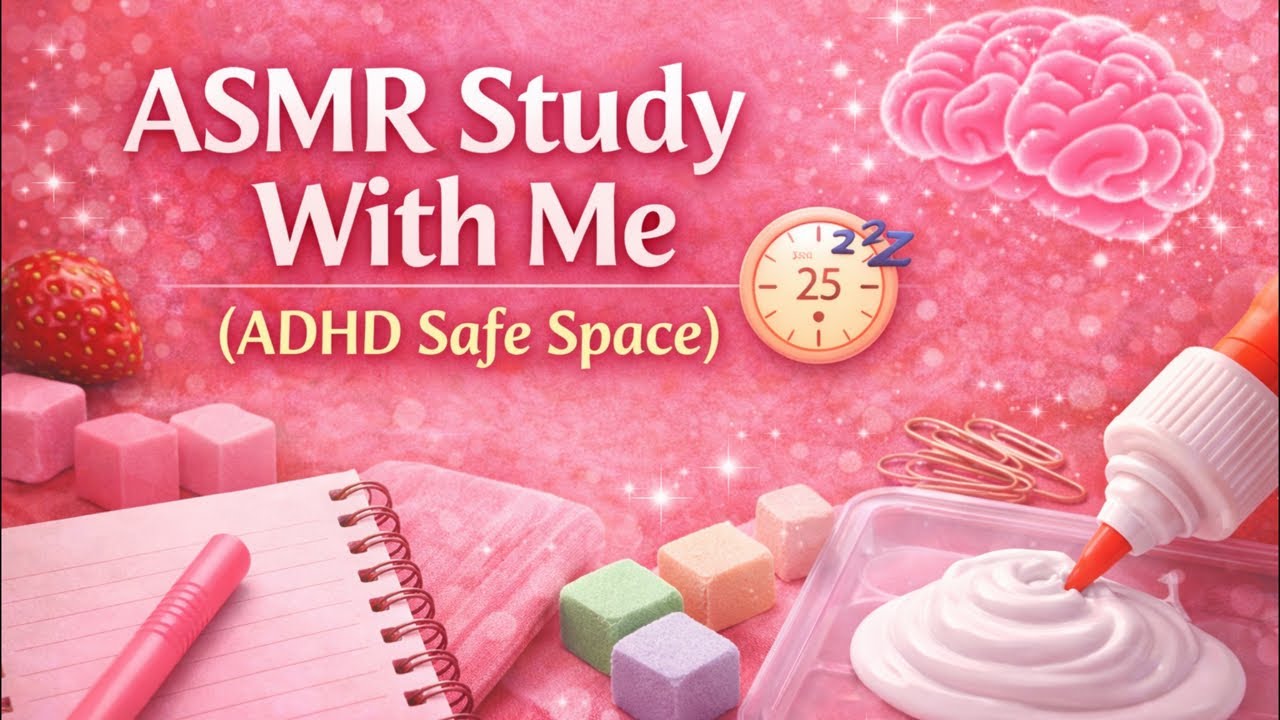 ASMR Study With Me (ADHD Safe Space)
