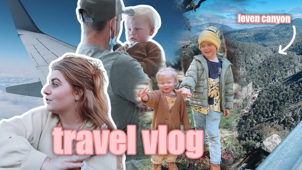TRAVEL VLOG #1 | flying alone with two kids, first day in Tasmania + walking Leven Canyon & more
