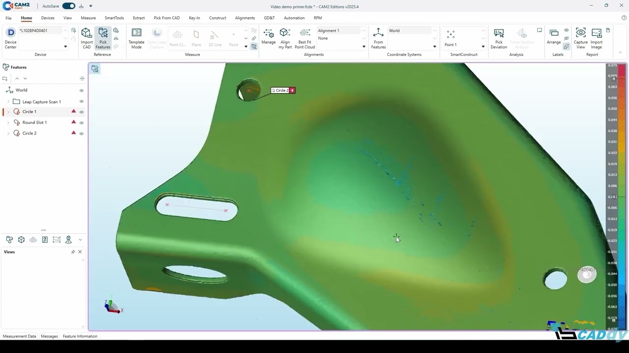 Poređenje oblaka tačaka sa CAD modelom | FARO LEAP ST i CAM2
