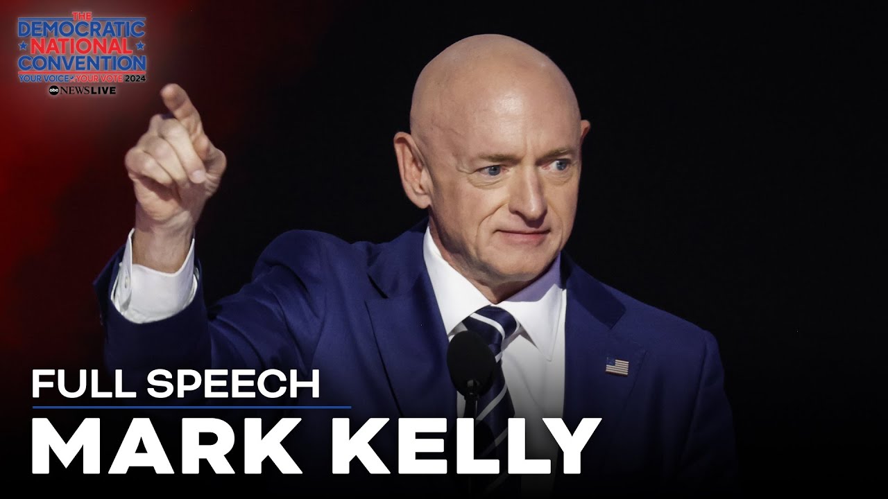 FULL SPEECH: Arizona Sen. Mark Kelly says ‘the world laughs at Trump’ on final day of DNC