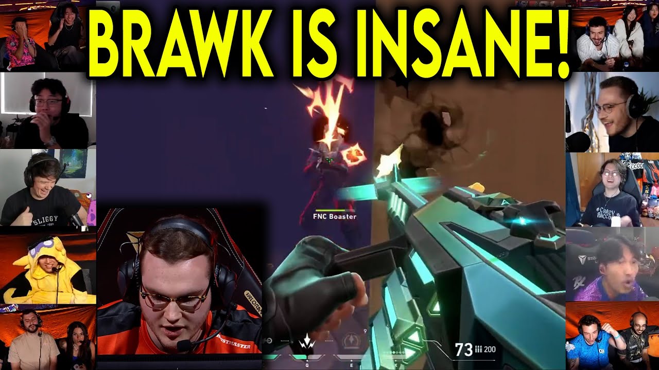 Valorant Streamers Reacts To NRG Brawk CRAZY ODIN 4k Against FNC In VCT Champions