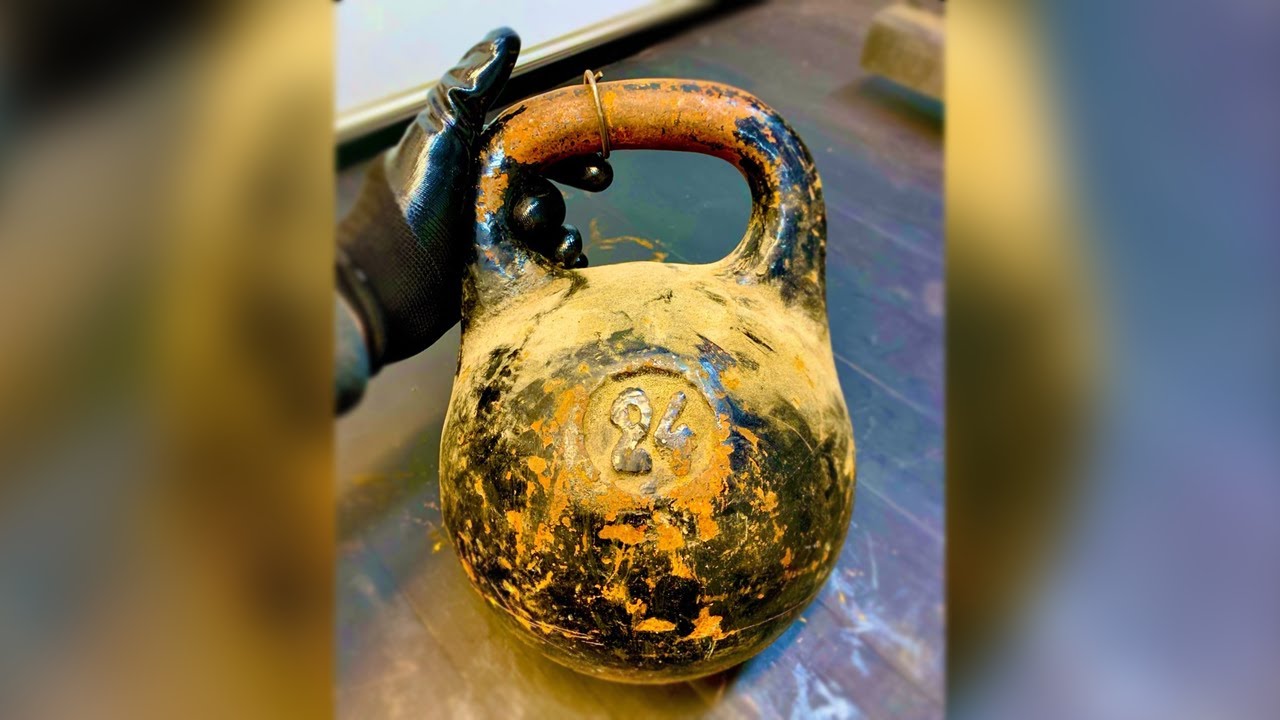НЕВЕРОЯТНАЯ реставрация гири. Kettlebell restoration.