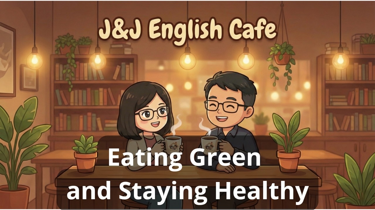 【J&J English Cafe】Ep.20: Eating Green and Staying Healthy