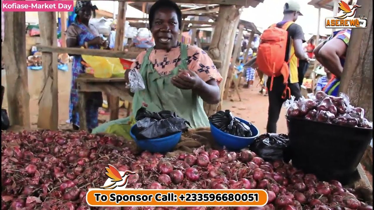 A market day at Asante Mampong-Kofiase Market Home of Cocoyam and Plantain...