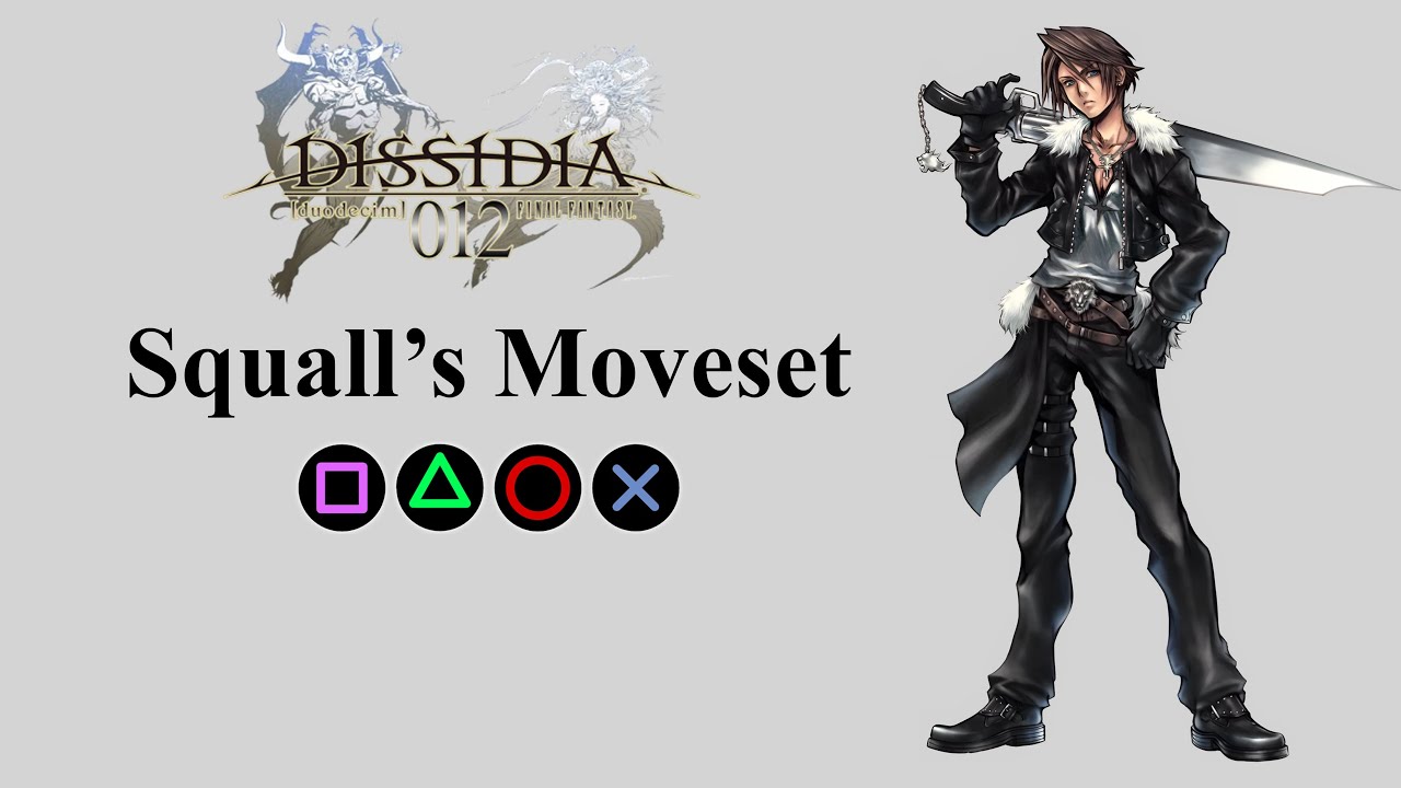 Squall's Moveset | Bravery Attacks, HP Attacks & EX Burst【Dissidia 012 Final Fantasy】