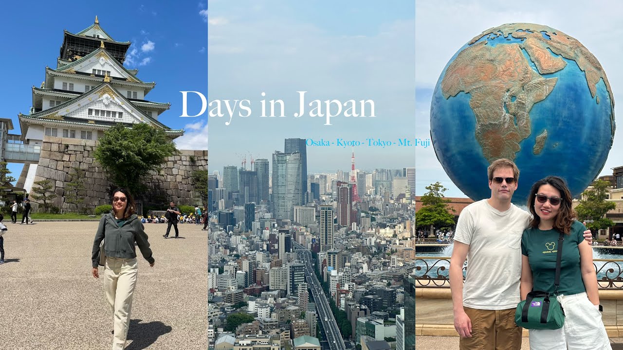 Ep.23 Travel in Japan| Osaka| Kyoto| Tokyo| Cycling around Kawaguchi| Mt Fuji| DisneySea| May 2024