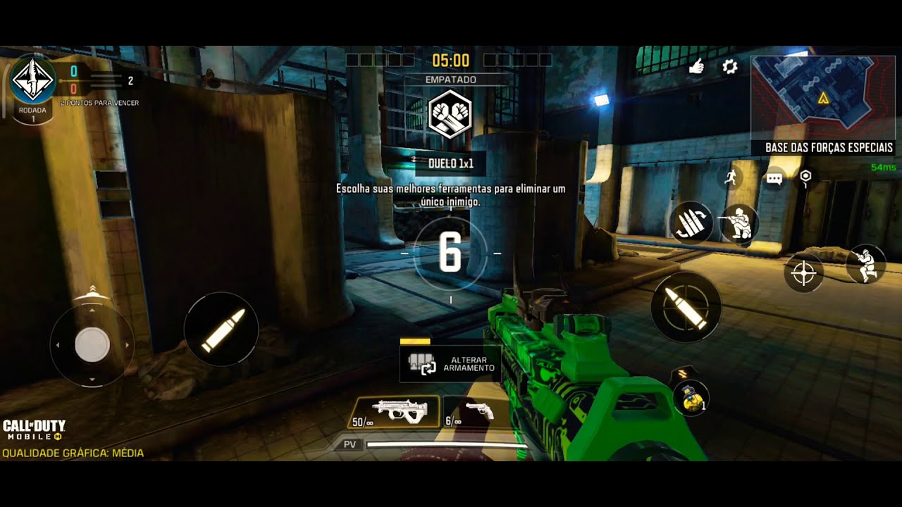 Testando o jogo Call of Duty