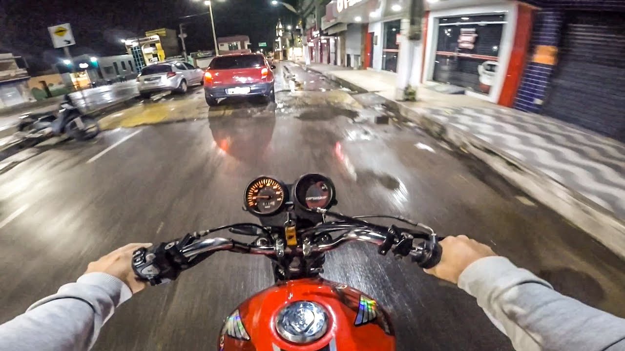 MOTOVLOG NOTURNO DE FAN 125 SEM RETROVISOR E SEM FILTRO MODO PACIFISTA - NOTURNO DE FAN 160
