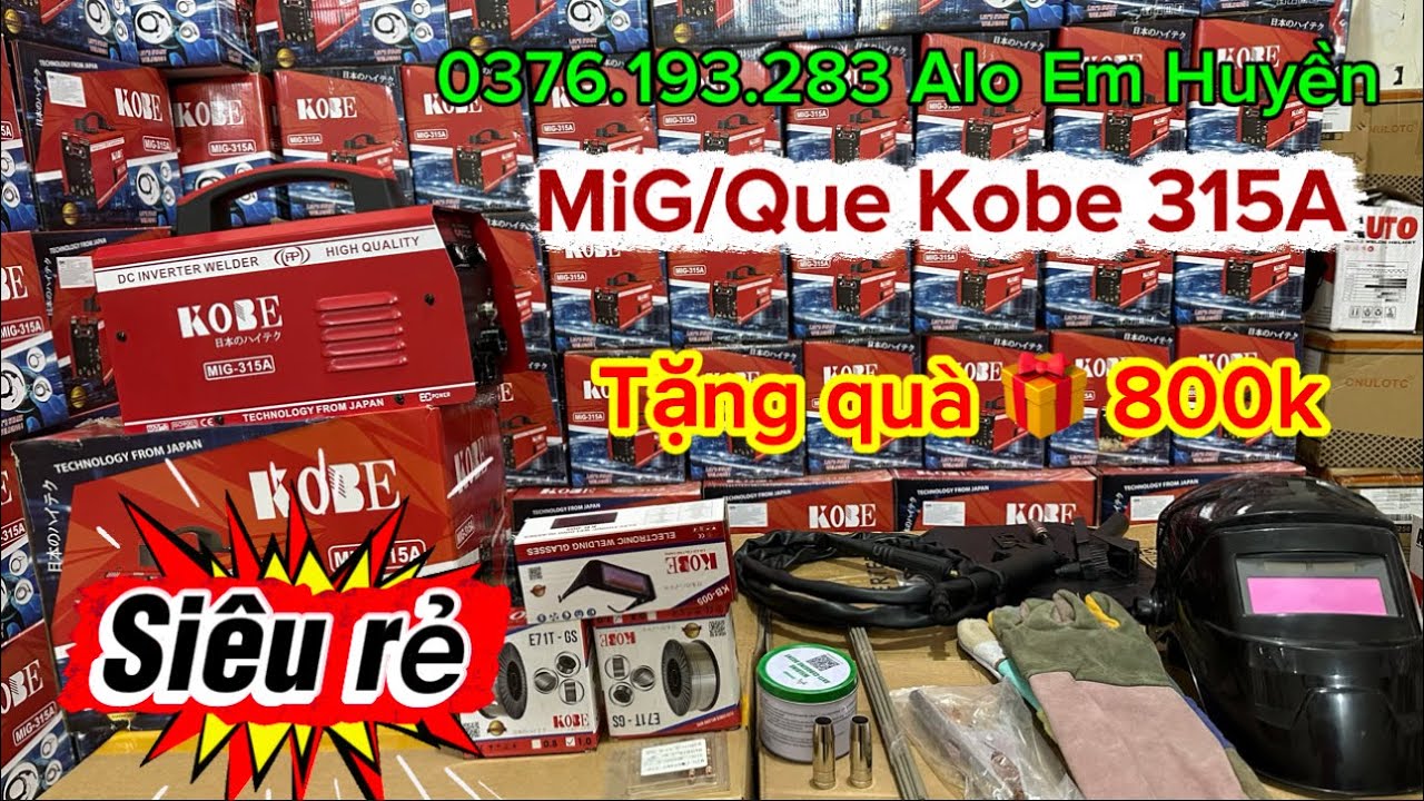🔴Xả KHO🔴Giá rẻ nhất thị trường Mig/Que Kobe 315A Hàn đa năng chuyên Hàn đồ mỏng #mayhankobe 