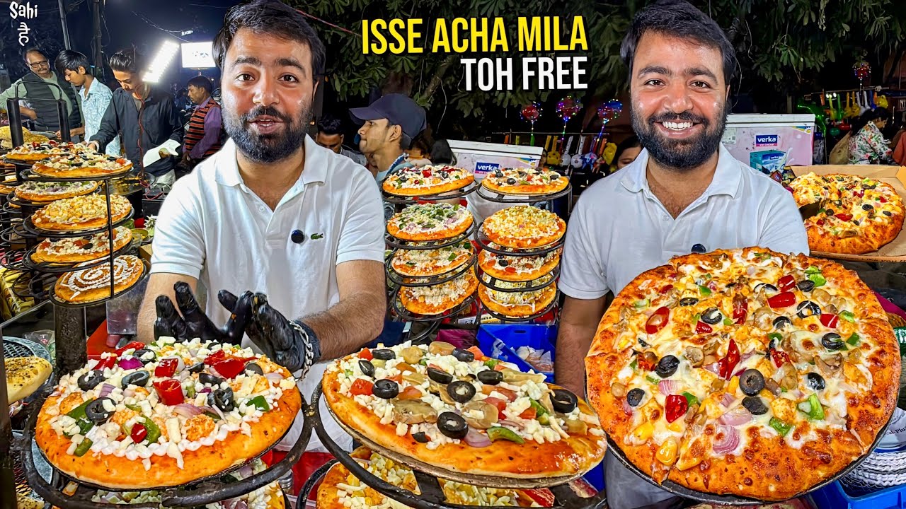 199/- Celebrity Chef ka Cheapest Fresh Dough Pizza 😍 Street Food India