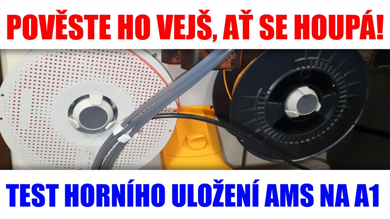 Pověste ho vejš, ať se houpá!? Test horního uložení AMS Lite na Bambulab A1.