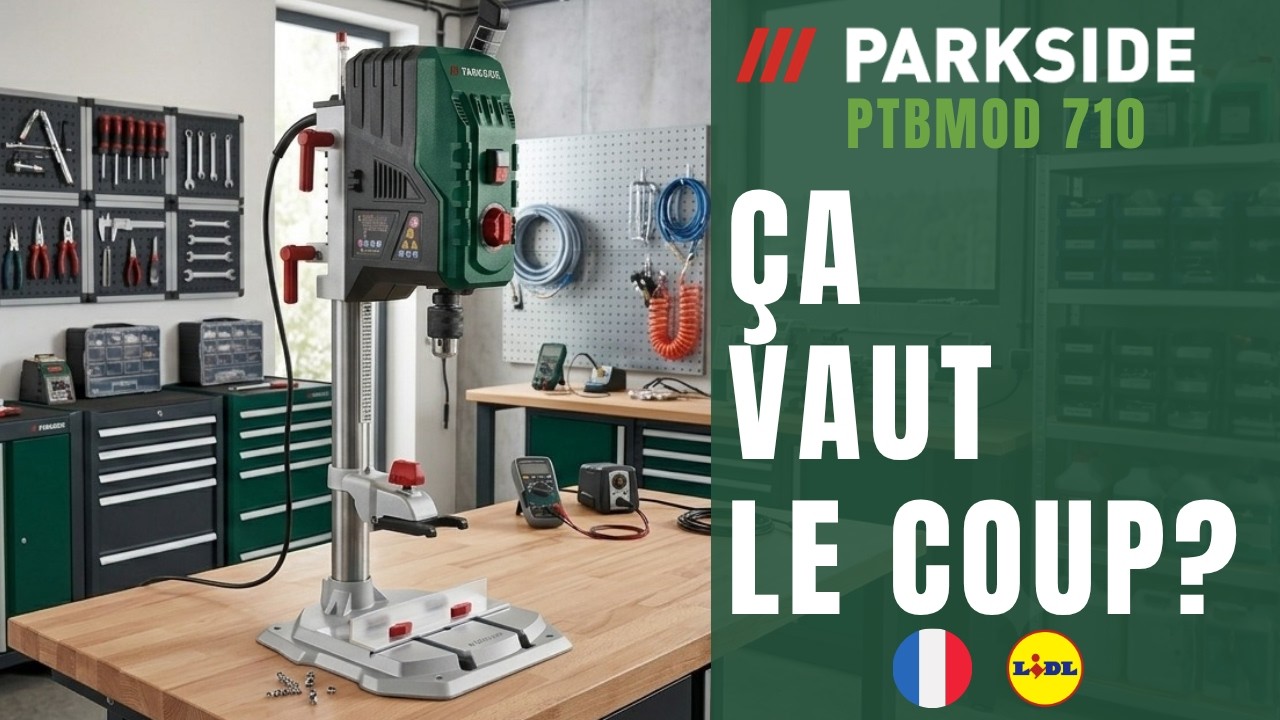 PERCEUSE À COLONNE AVEC RÉGLAGEÉL ECTRONIQUE Parkside PTBMOD 710 A1 FRANCE FRANÇAIS LIDL